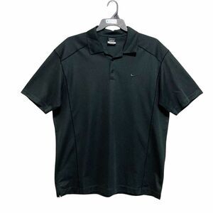 Nike Collared Polo Shirt Mens Size XL Dark Gray Short Sleeve 1/4 Button-Up